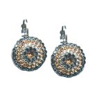 Earrings By Mariana Woman Chic Denim Blue and Black Diamond Swarovski Crystals - Image 2