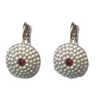 Earrings By Mariana Woman Beautiful Pearl Mineral and Siam Swarovski Crystals
