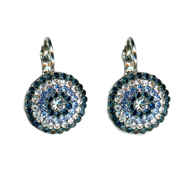 Earrings By Mariana Woman Chic Montana Blue and Light Blue Swarovski Crystals