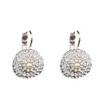 Earrings By Mariana Woman Chic Rose opal and Light amethyst Swarovski Crystals