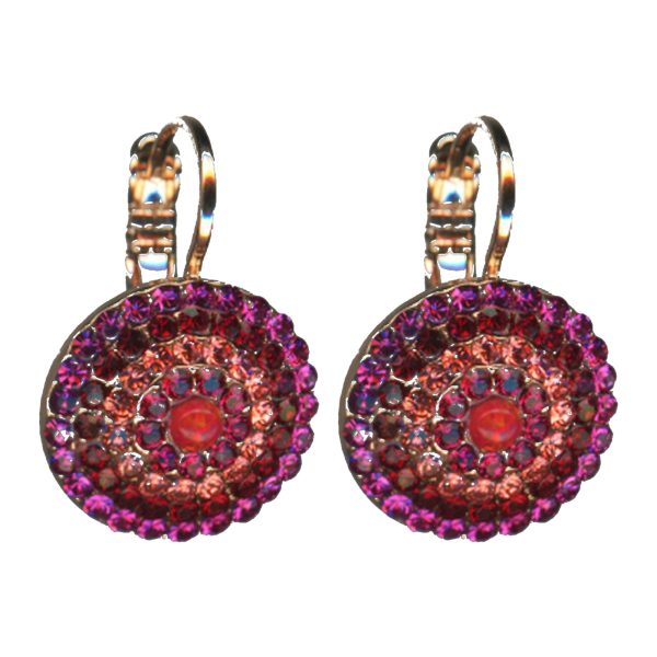 Earrings By Mariana Woman Delicate Red and Fuchsia Swarovski Crystals