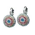 Earrings By Mariana Woman Exquisite Aquamarine and Rose Swarovski Crystals - Image 2