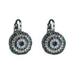 Earrings By Mariana Woman Chic Light Topaz and Montana Blue Swarovski Crystals
