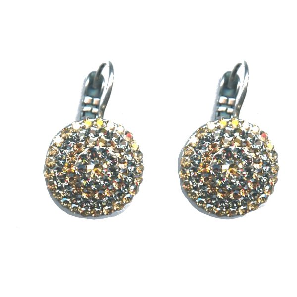 Earrings By Mariana Woman Refined Champagne and Amber Swarovski Crystals