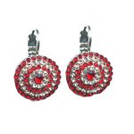 Earrings By Mariana Woman Chic Light Siam and Crystal Clear Swarovski Crystals
