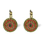 Earrings By Mariana Woman Romantic Olivene and Hyacinth Swarovski Crystals - Image 2