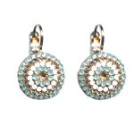 Earrings By Mariana Woman Fashionable AB and Turq Swarovski Crystals - Image 2