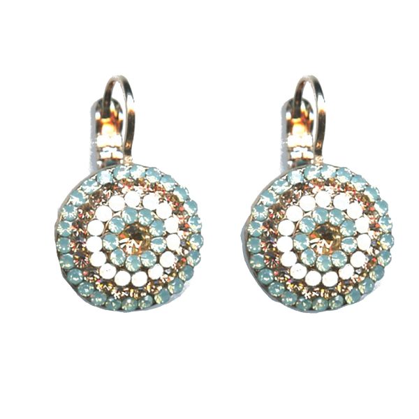Earrings By Mariana Woman Fashionable AB and Turq Swarovski Crystals