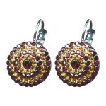 Earrings By Mariana Woman Stylish Garnet and Amber Swarovski Crystals - Image 2