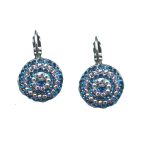 Earrings By Mariana Woman Modern Capri Blue and AB Swarovski Crystals - Image 2