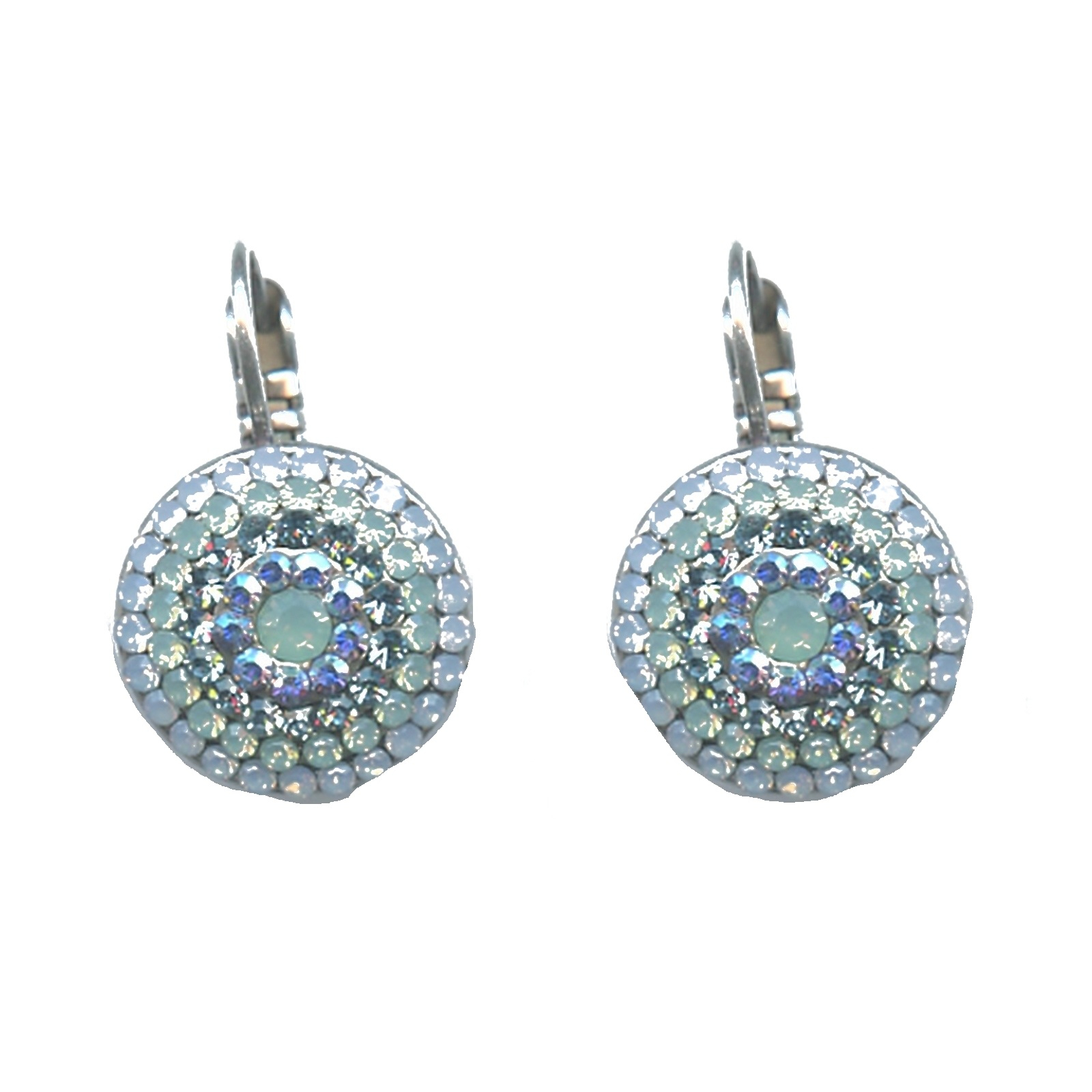 E-1193-26202-SP6 Earrings By Mariana Woman Sophisticated Opal and AB and Clear Swarovski Crystals - Image 1