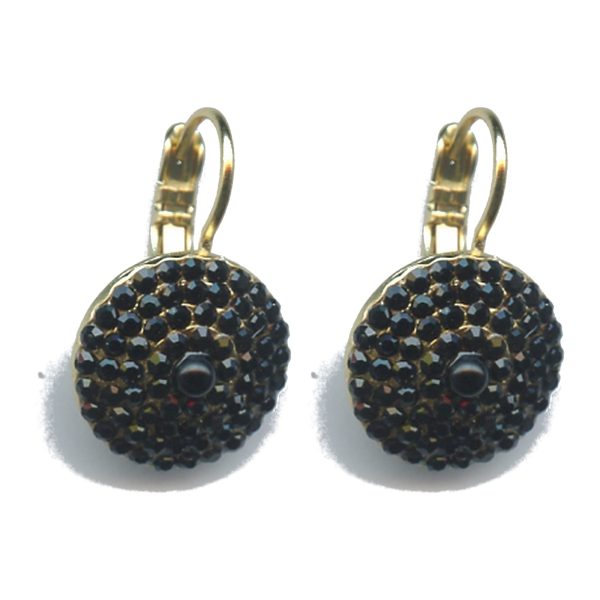 Earrings By Mariana Woman Elegant Jet Swarovski Crystals