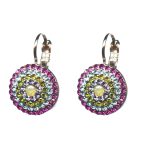 Earrings By Mariana Woman Dazzling Amethyst and Aquamarine Swarovski Crystals