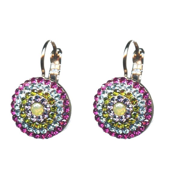Earrings By Mariana Woman Dazzling Amethyst and Aquamarine Swarovski Crystals