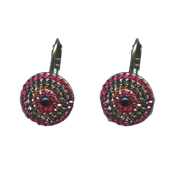 Earrings By Mariana Woman Smoky Quartz AB and Soft Pale Green Swarovski Crystals