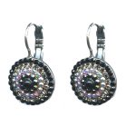 Earrings By Mariana Woman Chic Jet and Clear Swarovski Crystals - Image 2