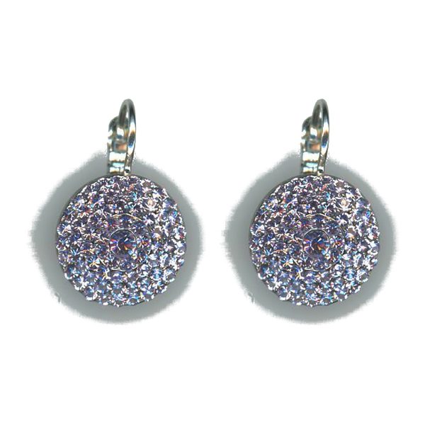 Earrings By Mariana Woman Vibrant Violet Swarovski Crystals