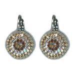 Earrings By Mariana Woman Dazzling Pearl and Champagne Swarovski Crystals