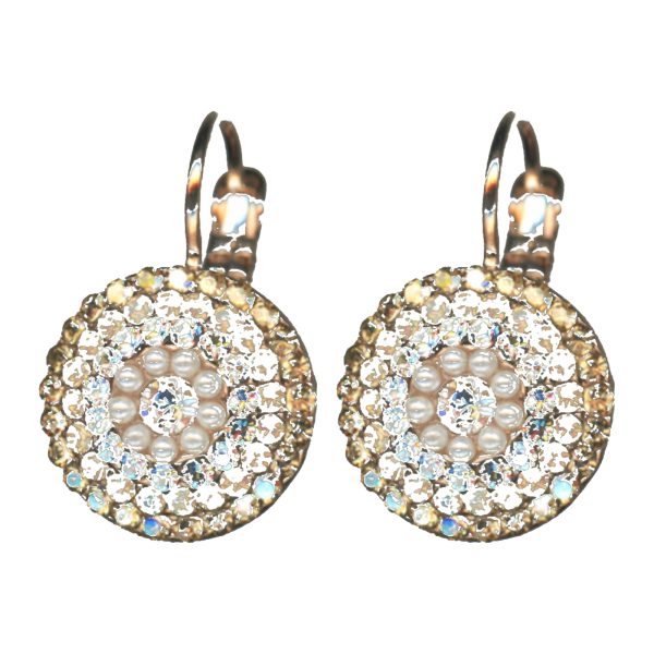 Earrings By Mariana Woman Chic light topaz and Light Azure Swarovski Crystals