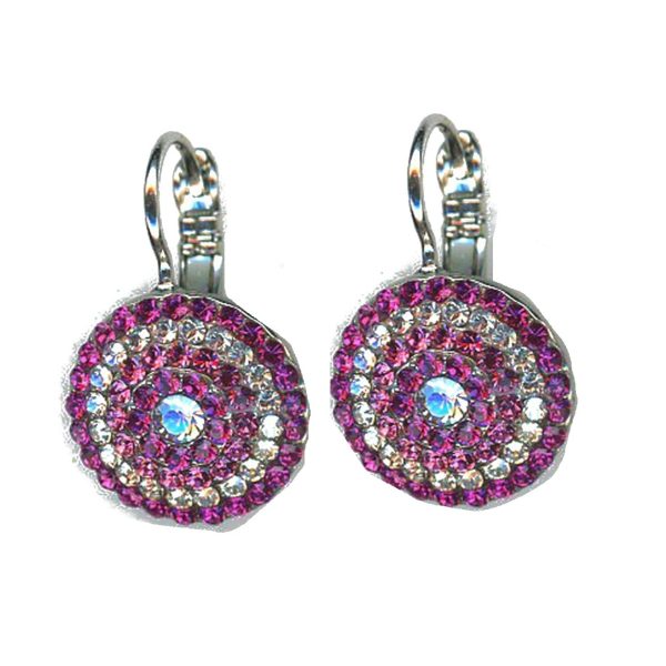 Earrings By Mariana Woman Luxurious Rose Opal and Astral Pink Swarovski Crystals