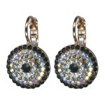 Earrings By Mariana Woman Delicate Pearl and Jet Swarovski Crystals - Image 2