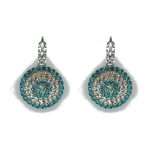 Earrings By Mariana Woman Chic Chrysolite Opal and Erinite Swarovski Crystals