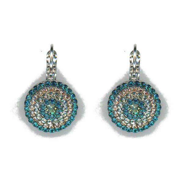 Earrings By Mariana Woman Chic Chrysolite Opal and Erinite Swarovski Crystals