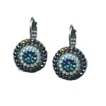 Earrings By Mariana Woman Stunning Teal Blue Colors Swarovski Crystals
