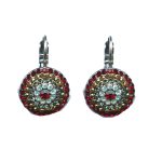 Earrings By Mariana Woman Lovely Topaz and Red Swarovski Crystals - Image 2