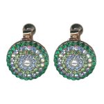 Earrings By Mariana Woman Elegant Peridot and Emerald Swarovski Crystals
