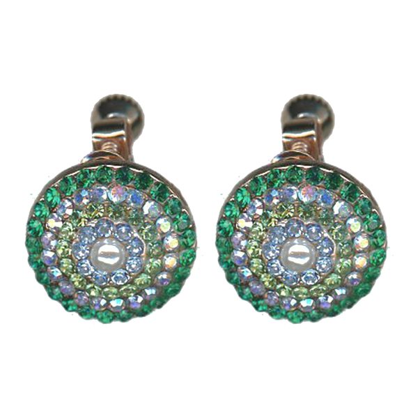Earrings By Mariana Woman Elegant Peridot and Emerald Swarovski Crystals