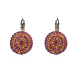 Earrings By Mariana Woman Luminous Fuchsia and Sun Swarovski Crystals - Image 2