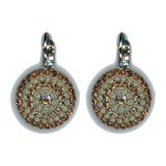 Earrings By Mariana Woman Chrysolite Opal and Golden Shadow Swarovski Crystals