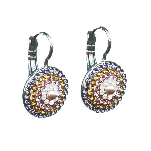 Earrings By Mariana Woman Exquisite Light Blue and Purple Swarovski Crystals