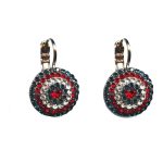 Earrings By Mariana Woman Stunning Sapphire and Siam Swarovski Crystals