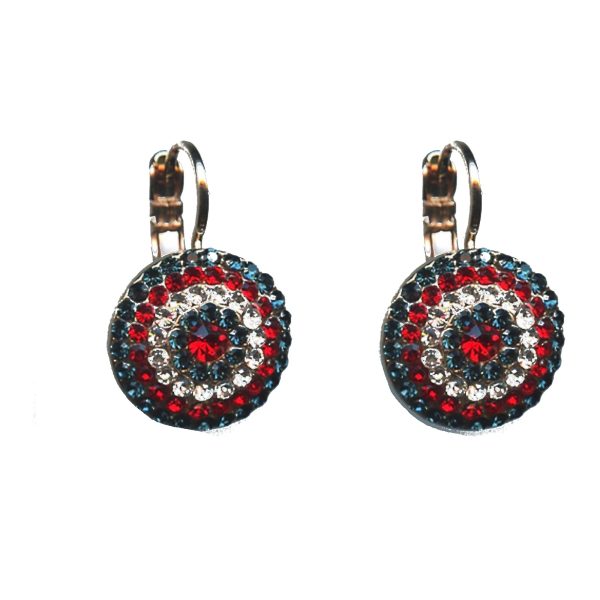 Earrings By Mariana Woman Stunning Sapphire and Siam Swarovski Crystals