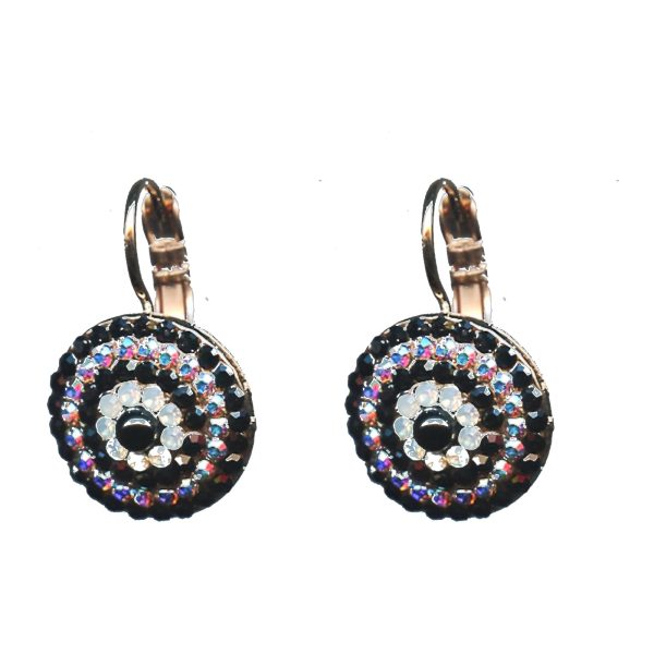 Earrings By Mariana Woman Romantic Jet Black and Opal Swarovski Crystals