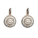 Earrings By Mariana Woman Pearl Mineral and Silk(Gold Quartz) Swarovski Crystals - Image 2