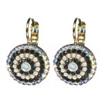 Earrings By Mariana Woman Chic Pearl Mineral and Jet(Black) Swarovski Crystals - Image 2