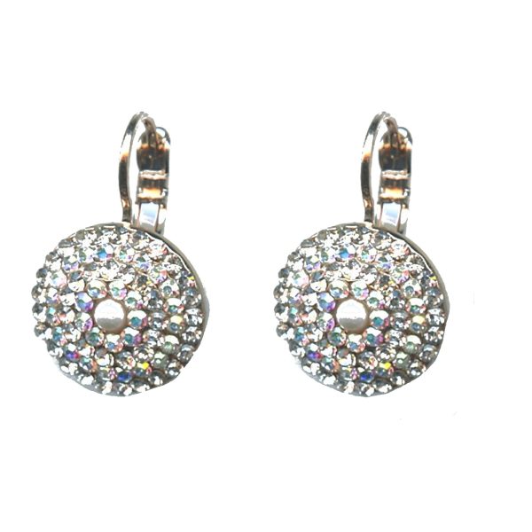 Earrings By Mariana Woman Chic Shell Mineral and White Pearl Swarovski Crystals