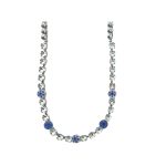 Necklace By Mariana Woman Chic Crystal Clear and Sapphire Swarovski Crystals - Image 2