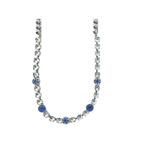 Necklace By Mariana Woman Chic Crystal Clear and Sapphire Swarovski Crystals