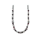 Necklace By Mariana Woman Elegant Garnet and Crystal Clear Swarovski Crystals - Image 2