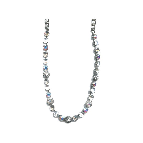 Necklace By Mariana Woman Chic AB and White Opal Swarovski Crystals