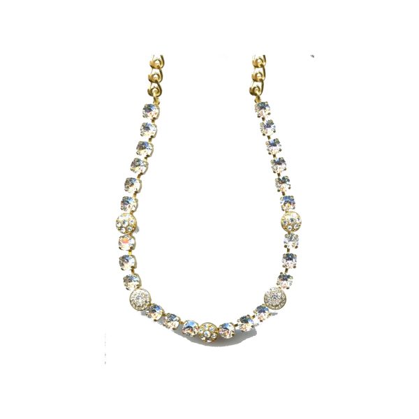 Necklace By Mariana Woman Fashionable Clear and Moonlight Swarovski Crystals