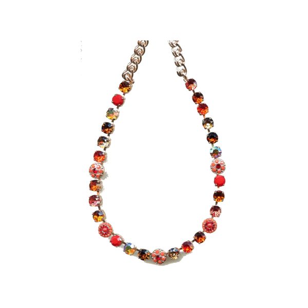 Necklace By Mariana Woman Romantic Citrine and Light Siam AB Swarovski Crystals