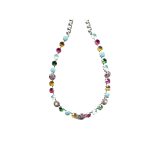Necklace By Mariana Woman Dazzling Turquoise and Fuchsia Swarovski Crystals - Image 2