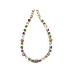Necklace By Mariana Woman Striking Topaz and Emerald Swarovski Crystals - Image 2