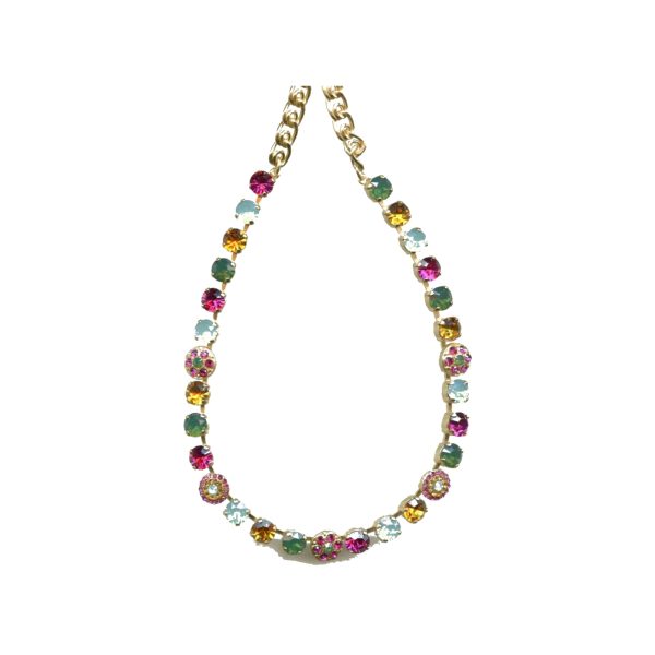 Necklace By Mariana Woman Striking Topaz and Emerald Swarovski Crystals