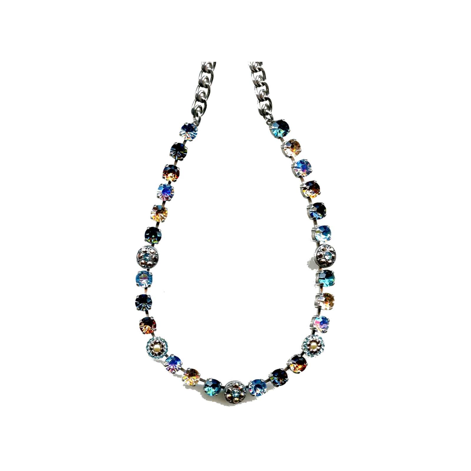 N-3044-1-1008-SP Necklace By Mariana Woman Lovely Light Turquoise and AB Swarovski Crystals - Image 1